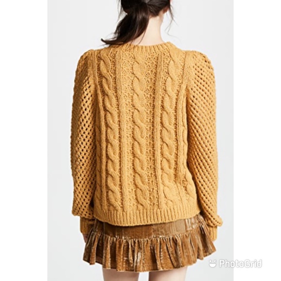 NWT Love Shack Fancy Cabled Rosie Sweater - Picture 2 of 5